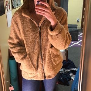 Tan teddy bear coat
